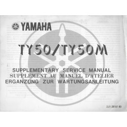 YAMAHA TY 50 / TY 50 M (additif manuel atelier 10 / 1977) 
