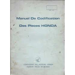 HONDA (manuel de codification des pièces de 1970 environ)