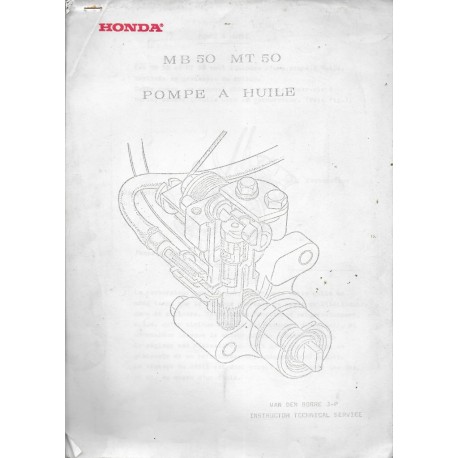 HONDA MB 50 - MT 50 (note relative à la pompe à huile)