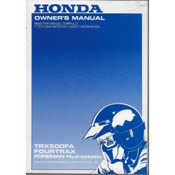 HONDA TRX 500 FA FA Fourtrax de 2001(manuel conducteur)