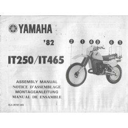 YAMAHA IT 250 / IT 465 de 1982 (manuel assemblage 10 / 81) 