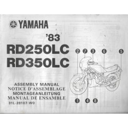 YAMAHA RD 250 / 350 LC 1983 (assemblage 03 / 83) type 31L