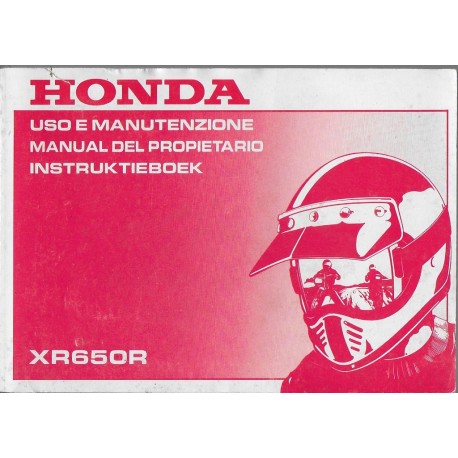 HONDA XR 650 R de 2000 (manuel utilisateur 01 / 2000)