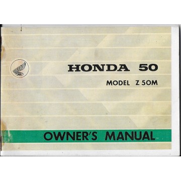 HONDA Z 50 M de 1968 (copie manuel utilisateur 03 / 1968)