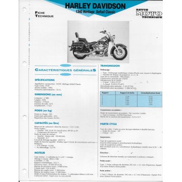 HARLEY DAVIDSON 1340 Héritage Softail Classic de 1992  
