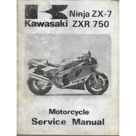 KAWASAKI ZXR 750 H1 de 1989 (manuel atelier en anglais)
