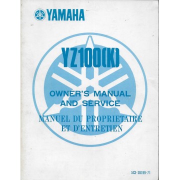 YAMAHA YZ 100 (K) de 1983 (manuel atelier 06 / 1982)