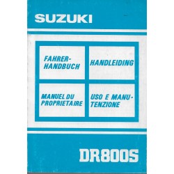 SUZUKI DR 800 SL de 1990 (manuel utilisateur)