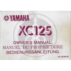 YAMAHA XC 125 de 1990 (Manuel propriétaire octobre 1989)