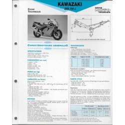 KAWASAKI ZXR 750 J (1991-92) fiche technique E.T.A.I