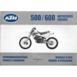 KTM 500 / 600 cross / enduro de 1990 (manuel utilisateu