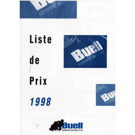 Documents originaux gamme motos BUELL 1998