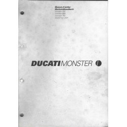DUCATI MONSTER 400, 600, 750 de 2001 (manuel atelier 07/01)