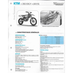 KTM 350 EXC-F  (2015)  Fiche RMT