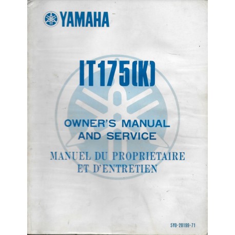 Manuel atelier YAMAHA IT 175 (J) 1982