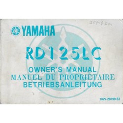 YAMAHA RD 125 LC (type 10W janvier 1985)
