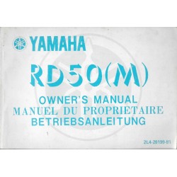 YAMAHA RD 50 (M) type 2L4 (Manuel propriétaire 09 / 1978)