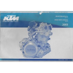 KTM 250, 450, 525 EXC Racing de 2003 (parts list moteur)