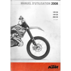 KTM 125, 144, 250 SX de 2008 (manuel utilisateur)