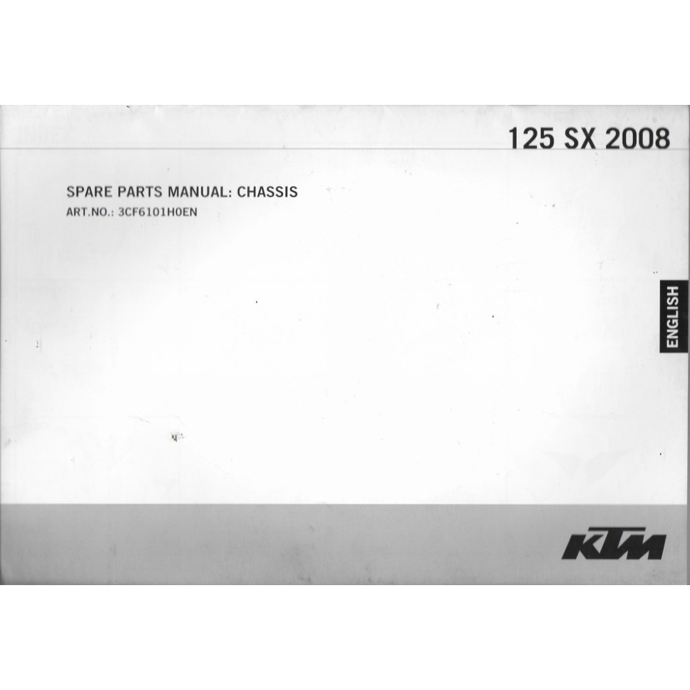 KTM 125 SX de 2008  (moteur et châssis)