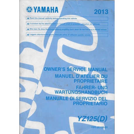 YAMAHA YZ 125 (D) de 2013 type 1SR