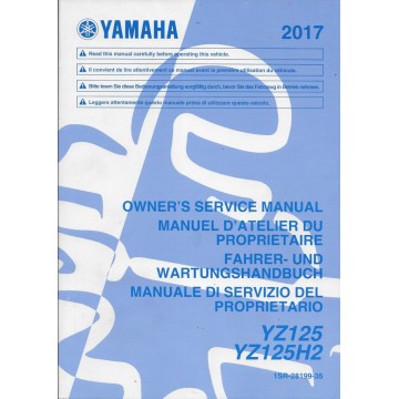 YAMAHA YZ 125 / YZ 125 H2 de 2017 type 1SR