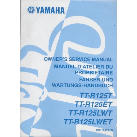 YAMAHA TT-R 125 T et dérivés type 1B2 modèles 2005