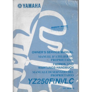 YAMAHA YZ 250 F (N) / LC de 2001 type 5NL