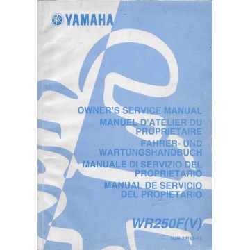 YAMAHA WR 250 F (V) de 2006 type 5UM (manuel atelier)