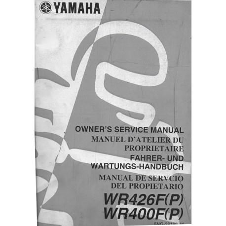 YAMAHA WR 400 / 426 F (P)  de 2002  type 5NG