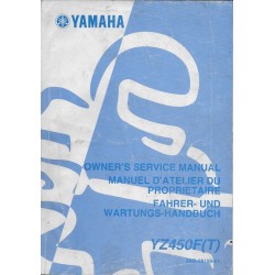 YAMAHA YZ 450 F (T) de 2005 type 5XD