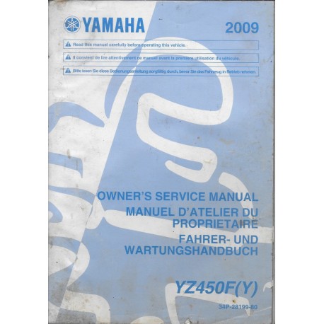YAMAHA YZ 450 F (Y) de 2009 type 34P