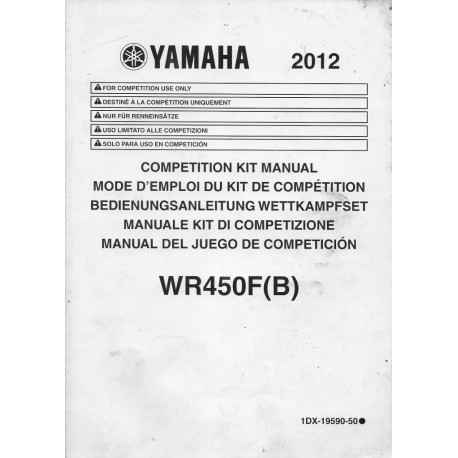 YAMAHA WR 450 F (B) de 2012  type 1DX (kit compétition)