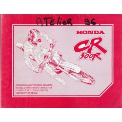 HONDA CR 500 R de  1996  (manuel de base)  Type MAC 