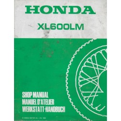 HONDA XL 600 LMH (supplément atelier) 11 / 1986