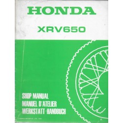 HONDA XRV 650 K (additif manuel atelier 01 /  89)