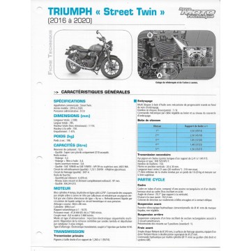 TRIUMPH "Street Twin" (2016 à 2020)  Fiche RMT