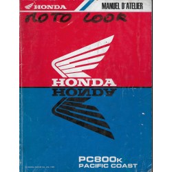 HONDA PC 800 K Pacific Coast de 1990 (manuel atelier)