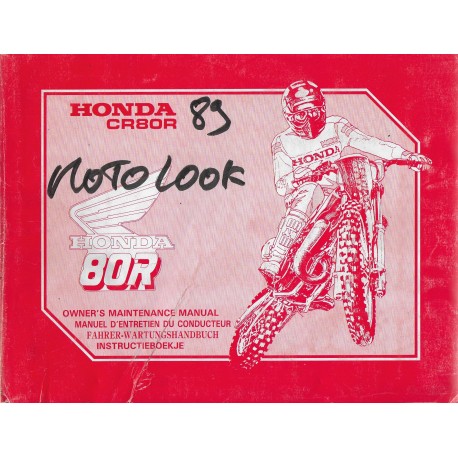 HONDA CR 80 RK Type GS2 de 1990 (06 / 1989)