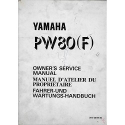 Manuel atelier YAMAHA PW 80 (F) Type 3RV 1994