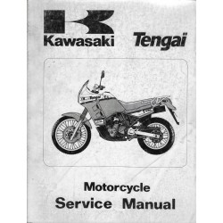  KAWASAKI TENGAÏ KLR 650-B1 de 1989 (Manuel atelier anglais)