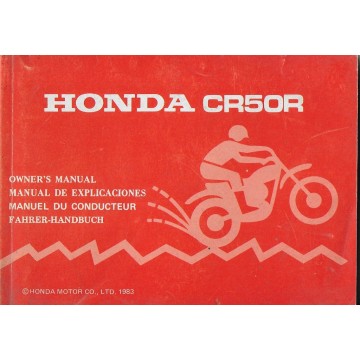 HONDA CR 50 R de 1983 (manuel utilisateur 09 / 1982) 