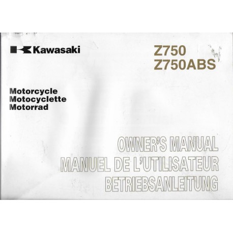 KAWASAKI Z 750 / ABS (ZR750LB / MB) de 2010 (03 / 2010)
