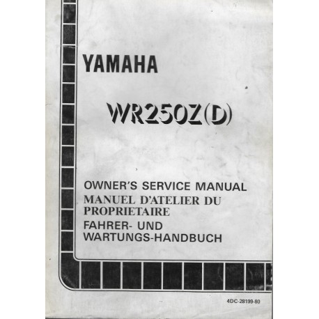 YAMAHA WR 250 Z (D)  1992 type 4DC