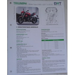 TRIUMPH "Street Triple S 660"  (2017 à 2019)  Fiche RMT