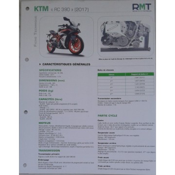 KTM "RC 390"  (2017)  Fiche RMT