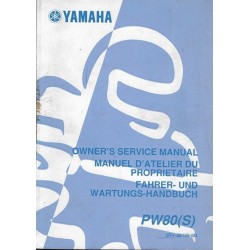 YAMAHA PW 80 (S) Type 3RV de 2004 (Manuel atelier 4 / 2003)