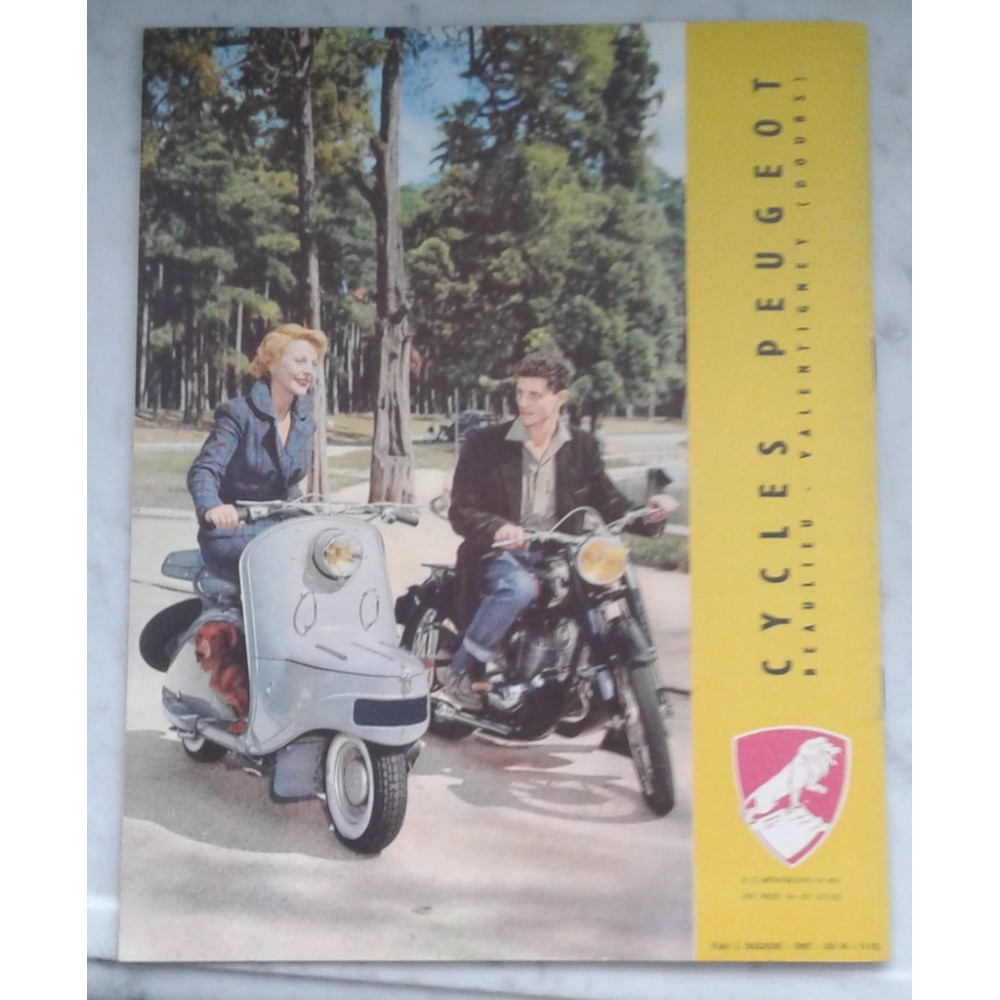 PEUGEOT gamme motorisés 1954 (catalogue  16 pages)
