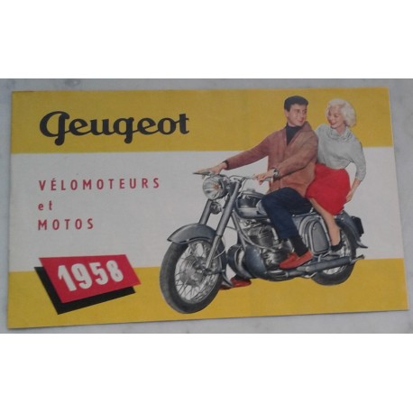 PEUGEOT gamme motorisés 1958 (catalogue 12 pages)