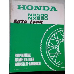 HONDA NX 500 K / 650 K (Additif manuel atelier 11 / 1988)